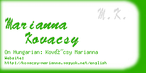 marianna kovacsy business card